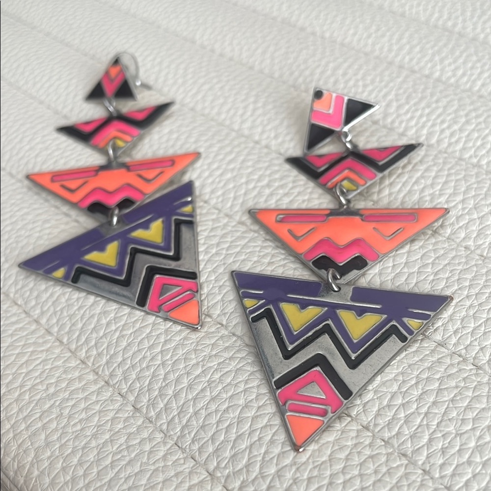 Geometric Triangle Drop Earrings